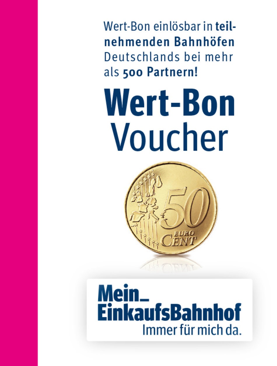 Mein Einkaufsbahnhof – Der Wert-Bon an deutschen Bahnhöfen