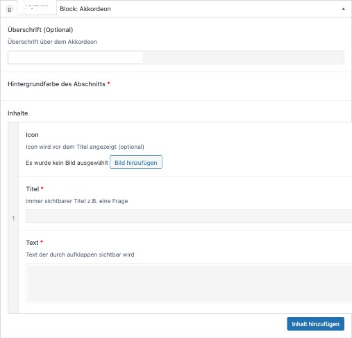 16. Block: Akkordeon – Backend