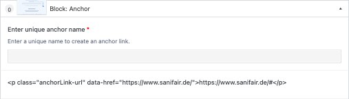 2. Block: Anchor – Backend