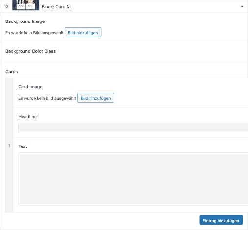 20. Block: Card NL – Backend