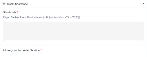 31. Block: Shortcode – Backend