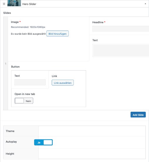 3. Hero Slider – Backend